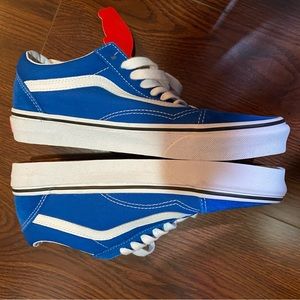 Brand new Old Skool Vans, Imperial Blue, 7.5 Men’s, 9.0 Women’s (NWT)
